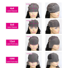 Carregar imagem no visualizador da galeria, Cabelo Humano Cru Reto Birmanês Pré Arrancado Com Cabelo De Bebê Densidade Até 250% Comprimento 14" - 30" Fechamento 5x5/13x4/13x6 Peruca De Renda