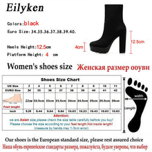 Carregar imagem no visualizador da galeria, Botas de Plataforma Grossa de Salto Alto com Estampa de Leopardo/Preto para Outono/Inverno