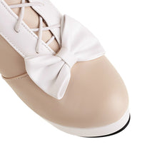 Carregar imagem no visualizador da galeria, Botas de Ankle de Laço em Plataforma com Laço Doce Lolita, Cor Mista, Bico Redondo, Salto Alto de Princesa, Várias Cores
