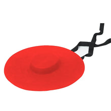 Carregar imagem no visualizador da galeria, Chapéu de Lã Feltro com Aba Larga e Topo Plano Chic