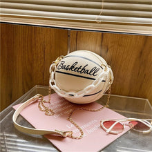 Carregar imagem no visualizador da galeria, Bolsa de Ombro Tote de Luxo Designer de Basquetebol em Cadeia de PU Bonita