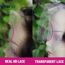 Carregar imagem no visualizador da galeria, Cabelo Humano Cru Reto Birmanês Pré Arrancado Com Cabelo De Bebê Densidade Até 250% Comprimento 14" - 30" Fechamento 5x5/13x4/13x6 Peruca De Renda