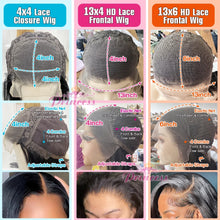 Carregar imagem no visualizador da galeria, Peruca de Cabelo Humano Lace Front Remy Brasileiro Pré Arrancada 4x4/13x4/13x6 Fecho 20" - 34" Liso Frontal de Renda 180% - 220% Densidade