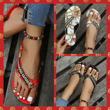 Carregar imagem no visualizador da galeria, Chinelo Sandália Flat com Estampa Geométrica