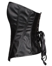 Carregar imagem no visualizador da galeria, Corselete Modelador de Corpo em Couro Sintético Brilhante com Zíper e Cadarço