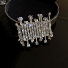 Carregar imagem no visualizador da galeria, Pulseira de Moda com Strass Completa Hipérbole Brilhante Cristal Linha Elástica Bangle