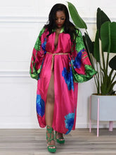 Carregar imagem no visualizador da galeria, Casaco Kimono Vintage de Cetim com Estampa Boémia, Mangas Compridas Largas, Capa Leve, Robe, Cardigã, Kaftan, Vestido Envelope, Túnica - 16 Variações