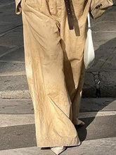 Charger l'image dans la visionneuse de la galerie,Veste sans col à manches longues avec combinaison sans bretelles et dos nu taille haute à jambes larges ceinturée ensemble de 2 pièces 4 couleurs