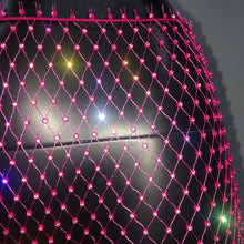 Cargar imagen en el visor de la galería, Pantalón Legging Largo con Abertura Lateral, Brillante con Diamantes de Strass, Malla de Red Transparente, Disponible en 8 Colores Diferentes