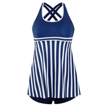 Carregar imagem no visualizador da galeria, Conjunto de Tankini de 2 Peças com Recortes e Mistura