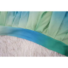 Carregar imagem no visualizador da galeria, Blusa Top de Chiffon com Estampa, Gola O, Mangas Asa de Morcego Plissadas Irregulares e Laço nas Costas