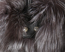 Carregar imagem no visualizador da galeria, Bolsa de Ombro Transversal Grande de Couro de Raposa Real Natural com Pele Completa, Luxuosa, Disponível em 8 Cores Diferentes