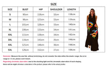 Carregar imagem no visualizador da galeria, Vestido Maxi Longo Solto com Bolso, Decote em V, Sem Mangas e Estampa Arco-Íris