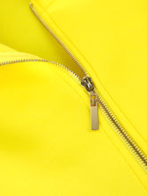 Lade das Bild in den Galerie-Viewer, Hoher Kragen, Dreiviertel-Puffärmel, Reißverschluss, lockeres Mini-Shift-Tunika-Kleid, 3 Farben verfügbar