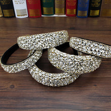 Carregar imagem no visualizador da galeria, Deslumbrante Faixa de Cabelo Almofadada de Cristal/Diamante/Rhinestone Barroca Feita à Mão de Luxo