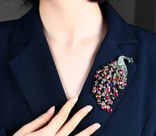 Carregar imagem no visualizador da galeria, Broche de Bijoux Pavão com Strass