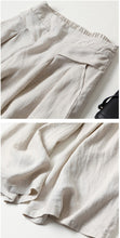 Carregar imagem no visualizador da galeria, Calças largas de algodão e linho com cintura elástica solta em 5 cores diferentes