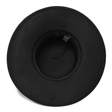 Carregar imagem no visualizador da galeria, Chapéu Fedora de Lã de Inverno com Aba Larga de 10CM para Casamento Jazz Flat Top