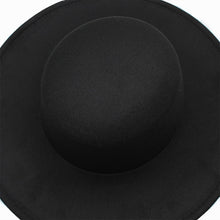 Carregar imagem no visualizador da galeria, Chapéu Fedora de Lã de Inverno com Aba Larga de 10CM para Casamento Jazz Flat Top