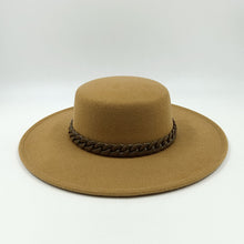 Carregar imagem no visualizador da galeria, 9,5cm Chapéu Fedora Jazz de Aba Reta Topo Reto Lado Reto Cores Sólidas Unissexo