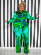 Carregar imagem no visualizador da galeria, Conjunto de Top e Calças Leggings Tie Dye em Duas Peças Tamanhos 1XL - 5XL