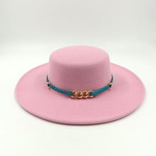 Carregar imagem no visualizador da galeria, 9,5cm Chapéu Fedora Jazz de Aba Reta Topo Reto Lado Reto Cores Sólidas Unissexo
