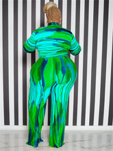 Carregar imagem no visualizador da galeria, Conjunto de Top e Calças Leggings Tie Dye em Duas Peças Tamanhos 1XL - 5XL