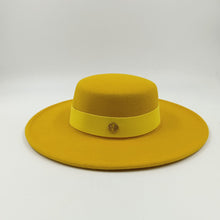 Carregar imagem no visualizador da galeria, 9,5cm Chapéu Fedora Jazz de Aba Reta Topo Reto Lado Reto Cores Sólidas Unissexo