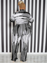 Carregar imagem no visualizador da galeria, Conjunto de Top e Calças Leggings Tie Dye em Duas Peças Tamanhos 1XL - 5XL