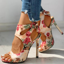 Carregar imagem no visualizador da galeria, Sandálias Peep Toe com Cadarço, Tira no Tornozelo, Saltos Finos, Pumps Stiletto em 3 Cores Diferentes