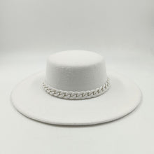 Carregar imagem no visualizador da galeria, 9,5cm Chapéu Fedora Jazz de Aba Reta Topo Reto Lado Reto Cores Sólidas Unissexo