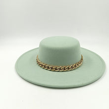 Carregar imagem no visualizador da galeria, 9,5cm Chapéu Fedora Jazz de Aba Reta Topo Reto Lado Reto Cores Sólidas Unissexo