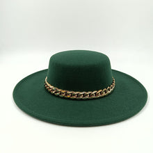 Carregar imagem no visualizador da galeria, 9,5cm Chapéu Fedora Jazz de Aba Reta Topo Reto Lado Reto Cores Sólidas Unissexo