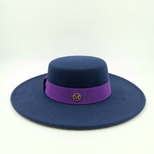 Carregar imagem no visualizador da galeria, 9,5cm Chapéu Fedora Jazz de Aba Reta Topo Reto Lado Reto Cores Sólidas Unissexo