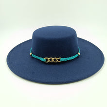 Carregar imagem no visualizador da galeria, 9,5cm Chapéu Fedora Jazz de Aba Reta Topo Reto Lado Reto Cores Sólidas Unissexo