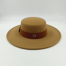 Carregar imagem no visualizador da galeria, 9,5cm Chapéu Fedora Jazz de Aba Reta Topo Reto Lado Reto Cores Sólidas Unissexo