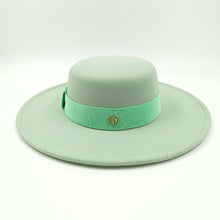 Carregar imagem no visualizador da galeria, 9,5cm Chapéu Fedora Jazz de Aba Reta Topo Reto Lado Reto Cores Sólidas Unissexo