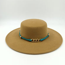 Carregar imagem no visualizador da galeria, 9,5cm Chapéu Fedora Jazz de Aba Reta Topo Reto Lado Reto Cores Sólidas Unissexo