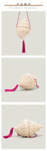 Carregar imagem no visualizador da galeria, Bolsa de Ombro Transversal de Palha Concha de Moda, Bolsa de Vime Designer de Rattan/Clutch