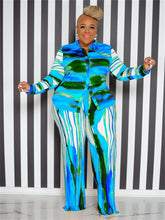 Carregar imagem no visualizador da galeria, Conjunto de Top e Calças Leggings Tie Dye em Duas Peças Tamanhos 1XL - 5XL