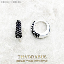 Carregar imagem no visualizador da galeria, Brincos de Argola Articulada em Forma de Gota de Água em Prata Esterlina 9.25 Pura