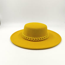 Carregar imagem no visualizador da galeria, 9,5cm Chapéu Fedora Jazz de Aba Reta Topo Reto Lado Reto Cores Sólidas Unissexo