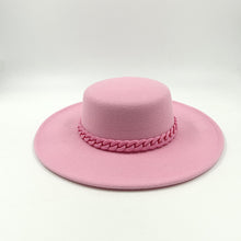 Carregar imagem no visualizador da galeria, 9,5cm Chapéu Fedora Jazz de Aba Reta Topo Reto Lado Reto Cores Sólidas Unissexo