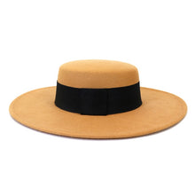 Carregar imagem no visualizador da galeria, Chapéu Fedora de Lã de Inverno com Aba Larga de 10CM para Casamento Jazz Flat Top