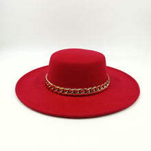 Carregar imagem no visualizador da galeria, 9,5cm Chapéu Fedora Jazz de Aba Reta Topo Reto Lado Reto Cores Sólidas Unissexo