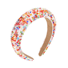 Carregar imagem no visualizador da galeria, Tiara de Casamento Artesanal Almofadada com Cristais Barrocos Faixa de Cabeça Luxuosa Acessórios de Cabelo para Noivas com Diamantes