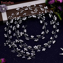 Charger l'image dans la visionneuse de la galerie,VousLaPan Accessoires de cheveux de mariée bohème Diadème en cristal et strass Bandeau de mariée Tiara Bijoux de cheveux Coiffure