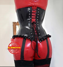 Carregar imagem no visualizador da galeria, Cintura de Latex Sexy 1mm Corset com Aço Bone Fetiche Modelador de Corpo Cinto de Renda para Barriga
