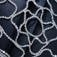 Carregar imagem no visualizador da galeria, Faixa de Cabelo de Rede com Rhinestone/Diamante em Múltiplas Camadas Acessório de Cabelo Hollow Tiara Boné Chapéu Joia
