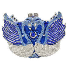 Carregar imagem no visualizador da galeria, Bolsa de festa de luxo em forma de cisne com cristais e diamantes
